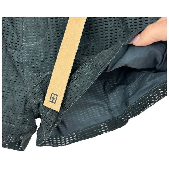 Ksubi Perforated Short 100% Leather Suede NWT Charcoal Small - Picture 5 of 7